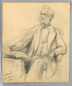 Teckning, William E. Dodge sittande, 1884 av Daniel Huntington