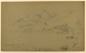 Landskapsskiss, Mount Desert, Maine av Daniel Huntington