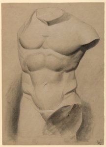 Manlig torso från en gipsgjutning av Daniel Huntington