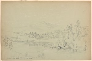 Mount Chocorua, från bäcken av Daniel Huntington