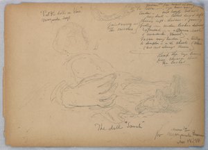 Skisser till porträtt av Marguerite Burrows, 18 november 1884 av Daniel Huntington