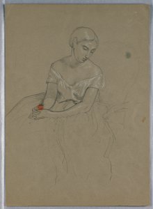Studie för "Martha Washington Reception" av Daniel Huntington