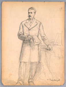 Studie för Portrait of James Prendergast av Daniel Huntington
