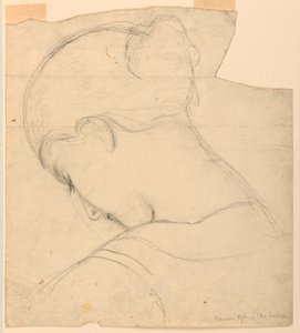 Studie för "Roman Girl", Head of a Woman av Daniel Huntington