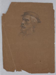 Studie av Titian för "Titian visar gravläggningen till Karl V och Clement VII" av Daniel Huntington