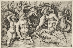 Två Tritons slåss - Battle of the Sea Gods (höger del)