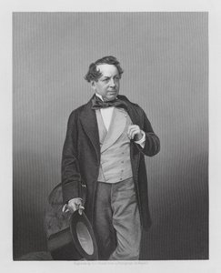John Baldwin Buckstone, engelsk skådespelare och pjäsförfattare (gravyr)
