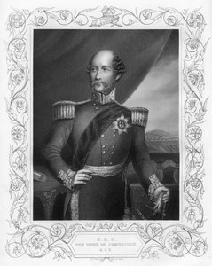 Prins George 1819-1904, hertigen av Cambridge, 1857. av Daniel John Pound