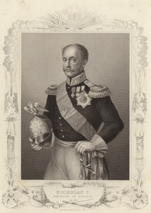 Tsar Nikolaj I, kejsare av Ryssland (gravyr) av Daniel John. Pound