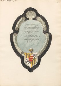 Minnesmärke över Baybrigg Buckeridge, hans fru Mary och hans son Thomas från West Ham Church av Daniel Lysons