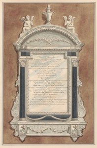 Minnesmärke till Francis Phelips, från Sunbury Church av Daniel Lysons
