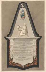 Minnesmärke till Fysh Deburgh från Drayton Church av Daniel Lysons