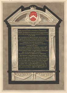 Minnesmärke till George Lord Berkeley från Cranford Church av Daniel Lysons