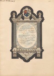 Minnesmärke till Humphry Primat, Nathaniel och Ann Primat från Hampton Church