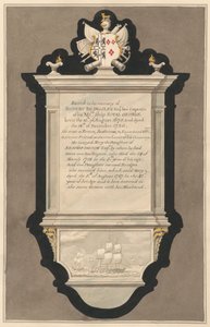 Minnesmärke över Rupert och Mary Billingsley från Drayton Church av Daniel Lysons