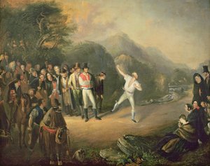 Bowlingmatch på Castlemary, Cloyne, 1847 av Daniel MacDonald