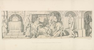 Harold, återvänd från Normandie, presenterar sig för Edward Bekännaren av Daniel Maclise