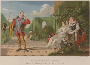 Malvolio och grevinnan av Daniel Maclise