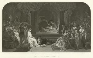 Lekscenen i Hamlet av Daniel Maclise