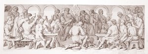 Vilhelm ger Harold värdigheten som normandisk riddare, från "The Story of the Norman Conquest", graverad av L. Gruner, 1866. av Daniel Maclise