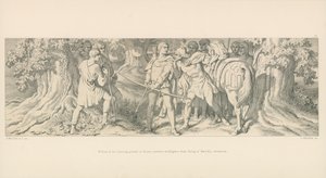 William, på sin jaktmark i Rouen, tar emot underrättelser från Tostig av Harolds kröning