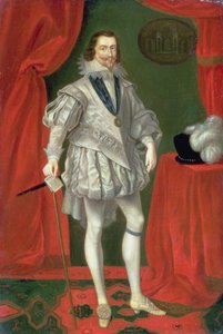 Porträtt av George Villiers, 1:e hertig av Buckingham