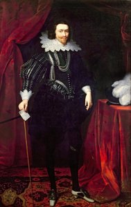 Porträtt av George Villiers, 1:e hertig av Buckingham