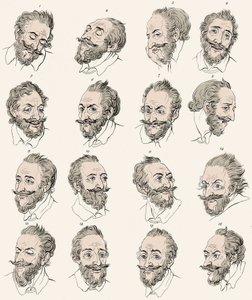 Kung Henrik IV av Frankrike (1553-1610) i "" Essays on physiognomy, designed to promote the knowledge and the love of humankind"" John Caspar LAVATER - Gravyr efter Daniel Chodowiecki