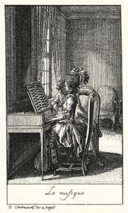 Musik (gravyr) av Daniel Nikolaus (after) Chodowiecki