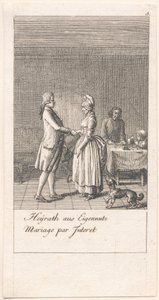 Motiv för äktenskap och deras konsekvenser. Bl. 3 av Daniel Nikolaus Chodowiecki