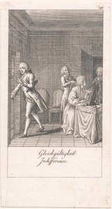 Motiv för äktenskap och deras konsekvenser. Bl. 4 av Daniel Nikolaus Chodowiecki
