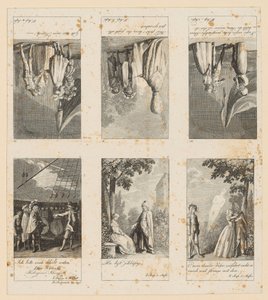 Sidorna 1–3 och 10–12 ur Shakespeares ”Stormen” av Daniel Nikolaus Chodowiecki