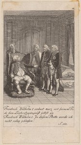 Blad 12 ur serien "Brandenburgs historia" av Daniel Nikolaus Chodowiecki