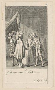 Blad 12 till Shakespeares "Stormen" av Daniel Nikolaus Chodowiecki
