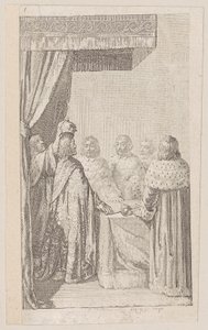 Blad 1 till "Preussisk-brandenburgsk statshistoria", andra delen av Daniel Nikolaus Chodowiecki