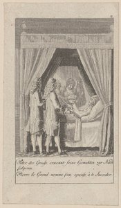 Blad 2 ur serien ”Medeltida och modern historia” av Daniel Nikolaus Chodowiecki