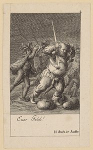 Blad 2 till Shakespeares ”Kung Henrik den fjärde” av Daniel Nikolaus Chodowiecki