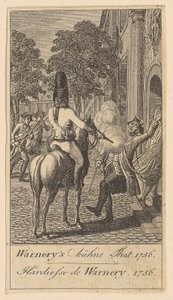 Blad 4 ur "Brandenburgska krigsscener" av Daniel Nikolaus Chodowiecki