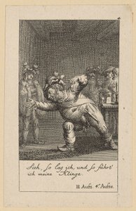 Blad 4 till Shakespeares "Kung Henrik den fjärde" av Daniel Nikolaus Chodowiecki