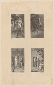 Sidorna 5–8 ur Pestalozzis ”Lienhard och Gertrud” av Daniel Nikolaus Chodowiecki