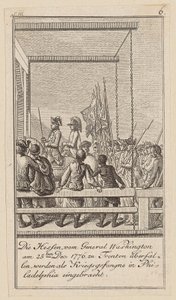 Blad 6 i serien till uppsatsen "Historien om revolutionen i Nordamerika" av M. C. Sprengel. av Daniel Nikolaus Chodowiecki