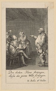 Blad 6 till Shakespeares "Kung Henrik IV" av Daniel Nikolaus Chodowiecki