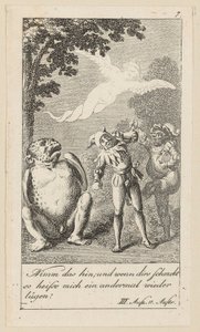 Blad 7 till Shakespeares "Stormen" av Daniel Nikolaus Chodowiecki