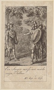 Blad 8 till Shakespeares "Coriolanus" av Daniel Nikolaus Chodowiecki