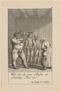 Plansch 9 till Shakespeares "Kung Henrik IV" av Daniel Nikolaus Chodowiecki
