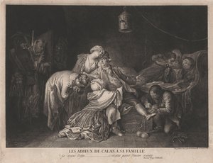 Calas avsked från sin familj av Daniel Nikolaus Chodowiecki