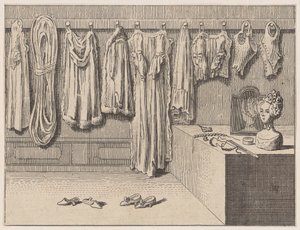 De flesta klädesplagg [bild till vänster, män, 1/2] av Daniel Nikolaus Chodowiecki
