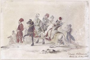Följe från den turkiska beskickningen. E. 25 av Daniel Nikolaus Chodowiecki