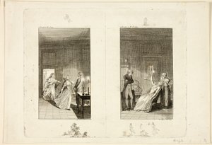 Illustration till Samuel Richardsons *Clarissa* av Daniel Nikolaus Chodowiecki