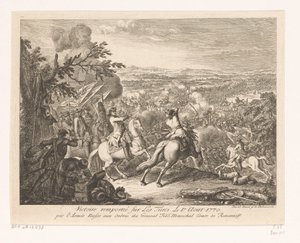 General Rumyantsevs seger i slaget vid Cahul, 1770 Victoire remportée sur les Turces Le 1.r Aout 1770 par l